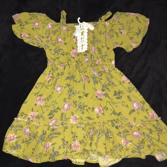 olive green kids dress